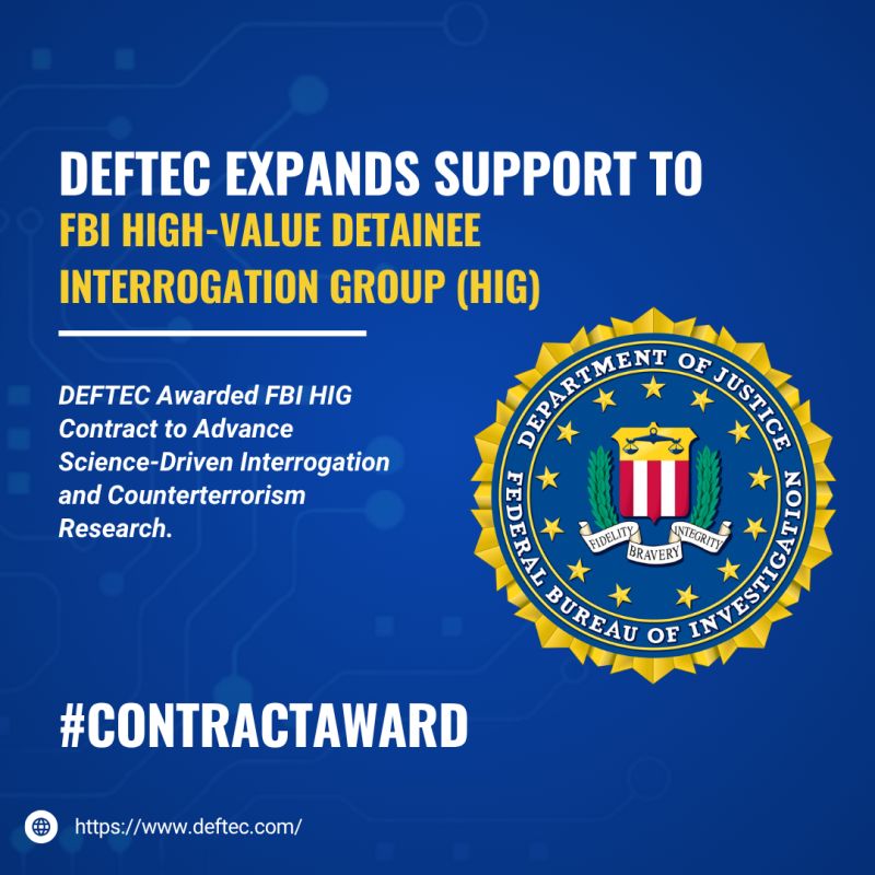 New Contract Award: FBI High-Value Detainee Interrogation Group (HIG)